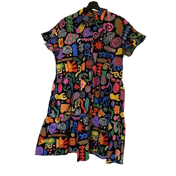 Nooworks NWT Eloise Party Mix dress size L dress with sleeves - Picture 5 of 5